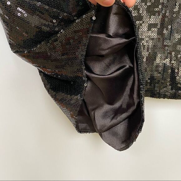 RtA Tennessee Top Black Sequin Long Sleeve Embellished Shirt XS - Picture 6 of 16